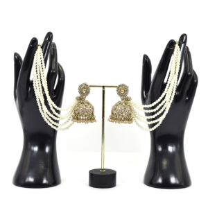 Beaded Jhumka Earrings with Sahara Chain