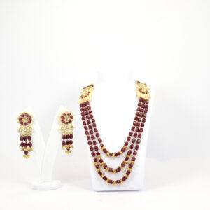 Royal Maroon Multi-Strand Mala Set